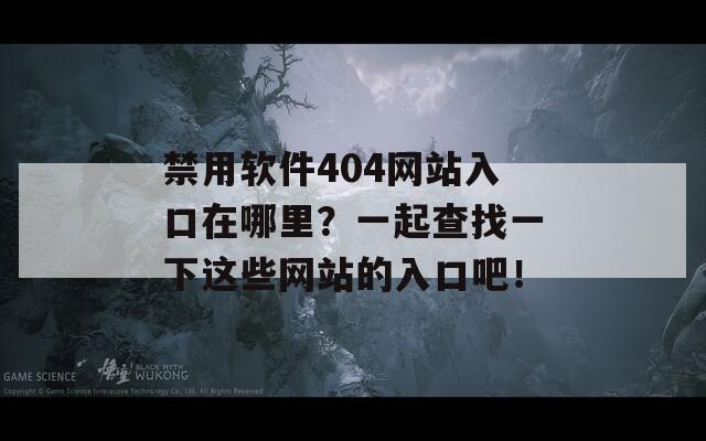 禁用软件404网站入口在哪里？一起查找一下这些网站的入口吧！