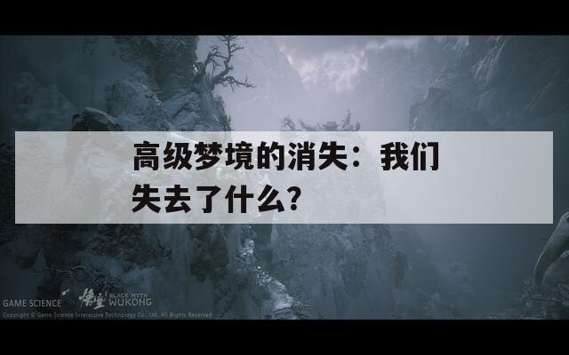 高级梦境的消失：我们失去了什么？  第1张