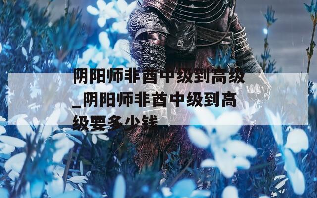 阴阳师非酋中级到高级_阴阳师非酋中级到高级要多少钱