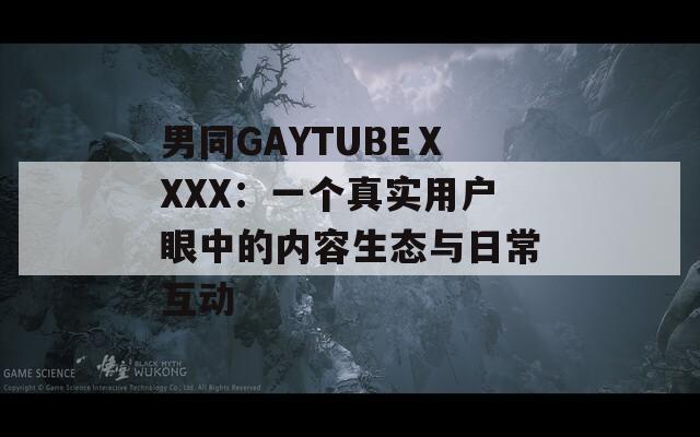 男同GAYTUBEⅩXXX：一个真实用户眼中的内容生态与日常互动