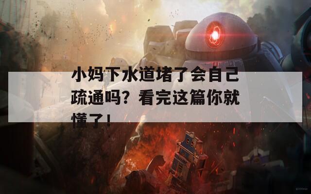 小妈下水道堵了会自己疏通吗？看完这篇你就懂了！