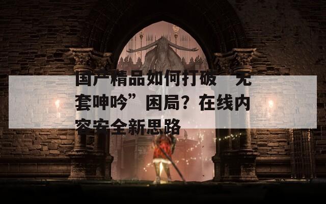 国产精品如何打破“无套呻吟”困局？在线内容安全新思路  第1张