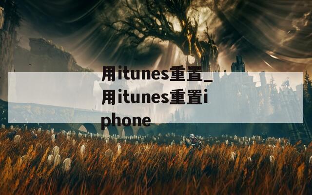 用itunes重置_用itunes重置iphone