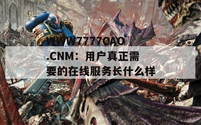 WWW7777CAO.CNM：用户真正需要的在线服务长什么样？