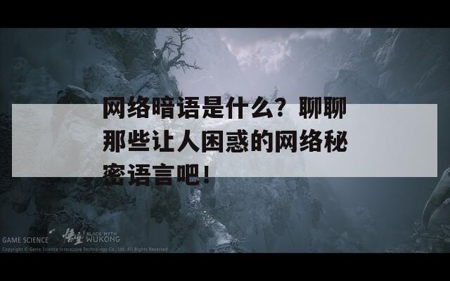 网络暗语是什么？聊聊那些让人困惑的网络秘密语言吧！