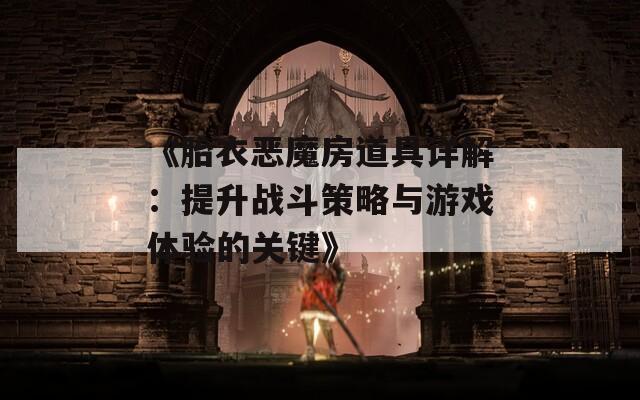 《胎衣恶魔房道具详解：提升战斗策略与游戏体验的关键》  第1张