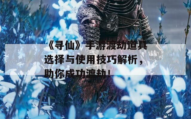 《寻仙》手游渡劫道具选择与使用技巧解析，助你成功渡劫！