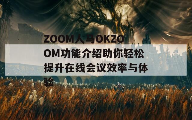 ZOOM人马OKZOOM功能介绍助你轻松提升在线会议效率与体验