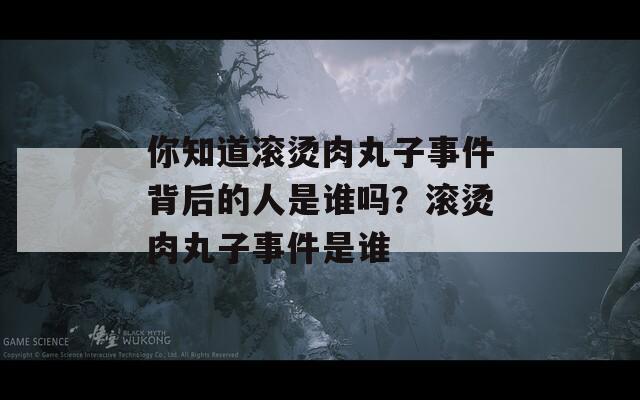 你知道滚烫肉丸子事件背后的人是谁吗？滚烫肉丸子事件是谁