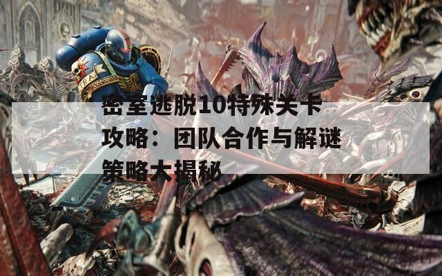 密室逃脱10特殊关卡攻略：团队合作与解谜策略大揭秘