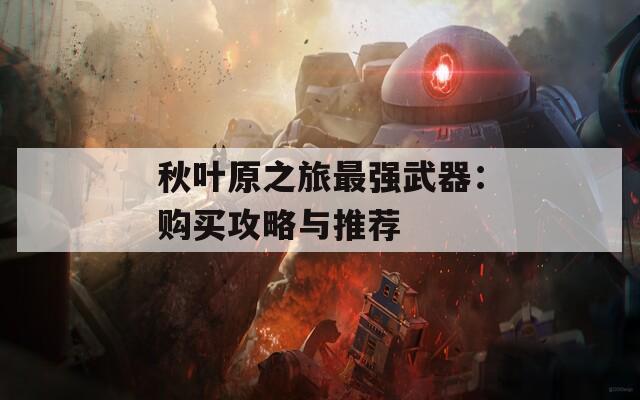 秋叶原之旅最强武器：购买攻略与推荐