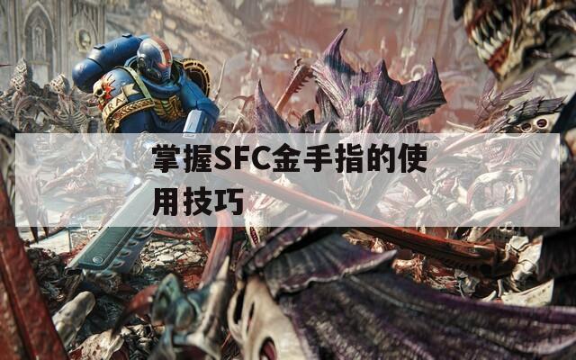 掌握SFC金手指的使用技巧