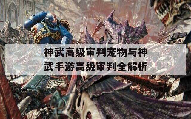 神武高级审判宠物与神武手游高级审判全解析