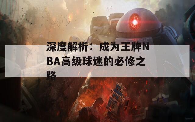 深度解析：成为王牌NBA高级球迷的必修之路