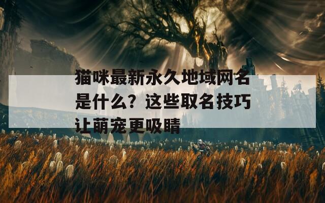 猫咪最新永久地域网名是什么？这些取名技巧让萌宠更吸睛