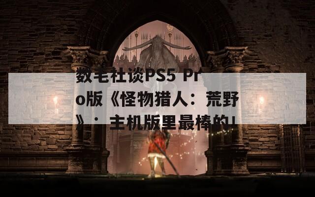 数毛社谈PS5 Pro版《怪物猎人：荒野》：主机版里最棒的！