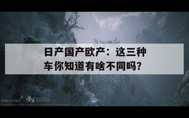 日产国产欧产：这三种车你知道有啥不同吗？