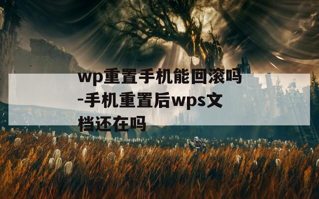 wp重置手机能回滚吗-手机重置后wps文档还在吗